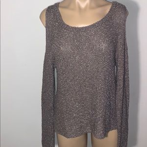 Sky and sparrow cold shoulder sweater